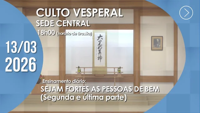 Capa do vídeo “Culto Vesperal | Sede Central - 13/03/2026”