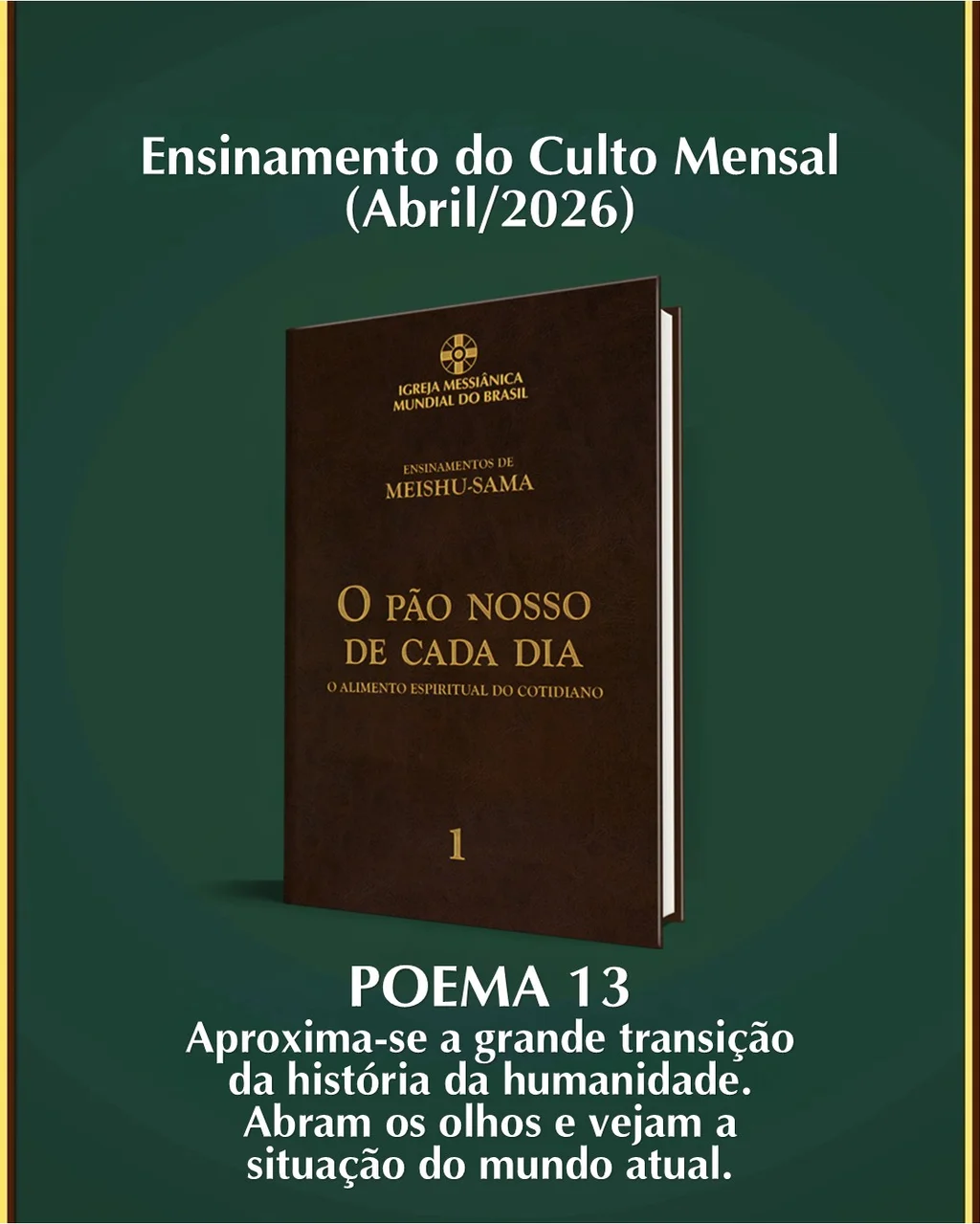 Capa do vídeo “Ensinamento do Culto Mensal de Agradecimento dedicado aos Jovens - Abril / 2026”