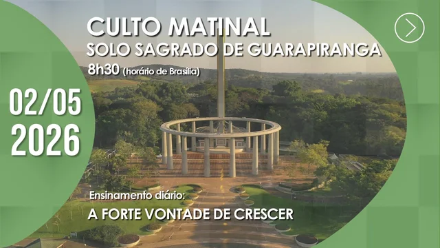 Capa do vídeo “Culto Matinal | Solo Sagrado de Guarapiranga - 02/05/2026”