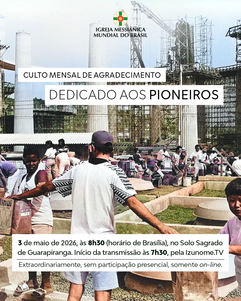 Capa do vídeo “Cerimonia do Culto Mensal de Agradecimento dedicado aos Pioneiros - Maio / 2026”