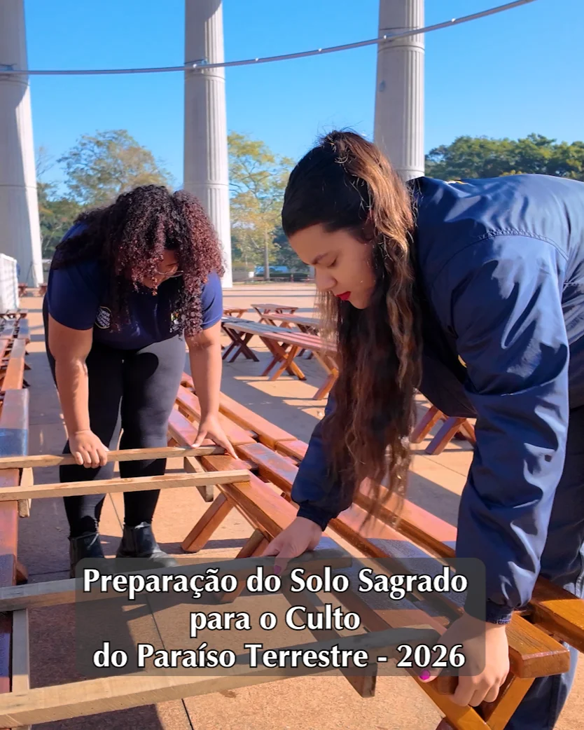 Capa do vídeo “Sinta o amor presente nos preparativos finais para o Culto do Paraíso Terrestre”