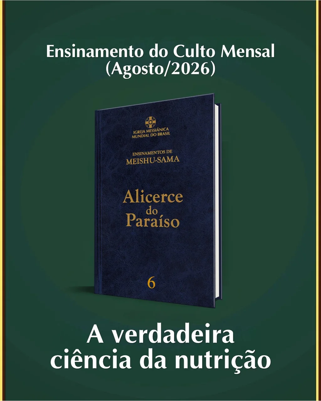 Capa do vídeo “Ensinamento do Culto Mensal de Agradecimento dedicado à Coluna da Agricultura Natural - 02/08/2026”