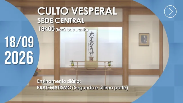 Capa do vídeo do “Culto Vesperal | Sede Central - 18/09/2026”.