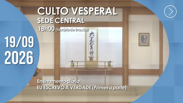 Capa do vídeo do “Culto Vesperal | Sede Central - 19/09/2026”.