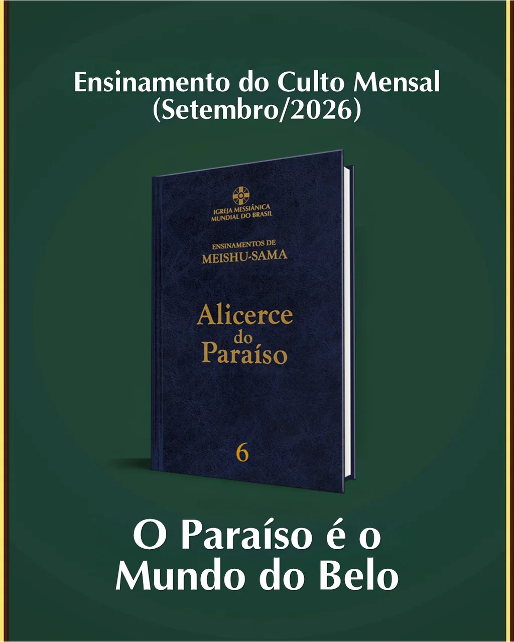 Capa do vídeo “Ensinamento do Culto Mensal de Agradecimento dedicado à Coluna do Belo - Setembro / 2026”