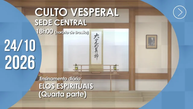 Capa do vídeo do “Culto Vesperal | Sede Central - 24/10/2026”.